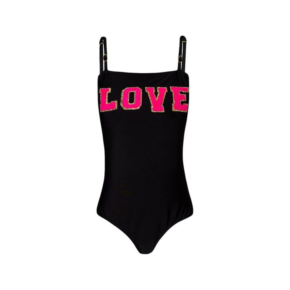 Pq Swim Girls  Kids One Piece Bathing Suit, Black